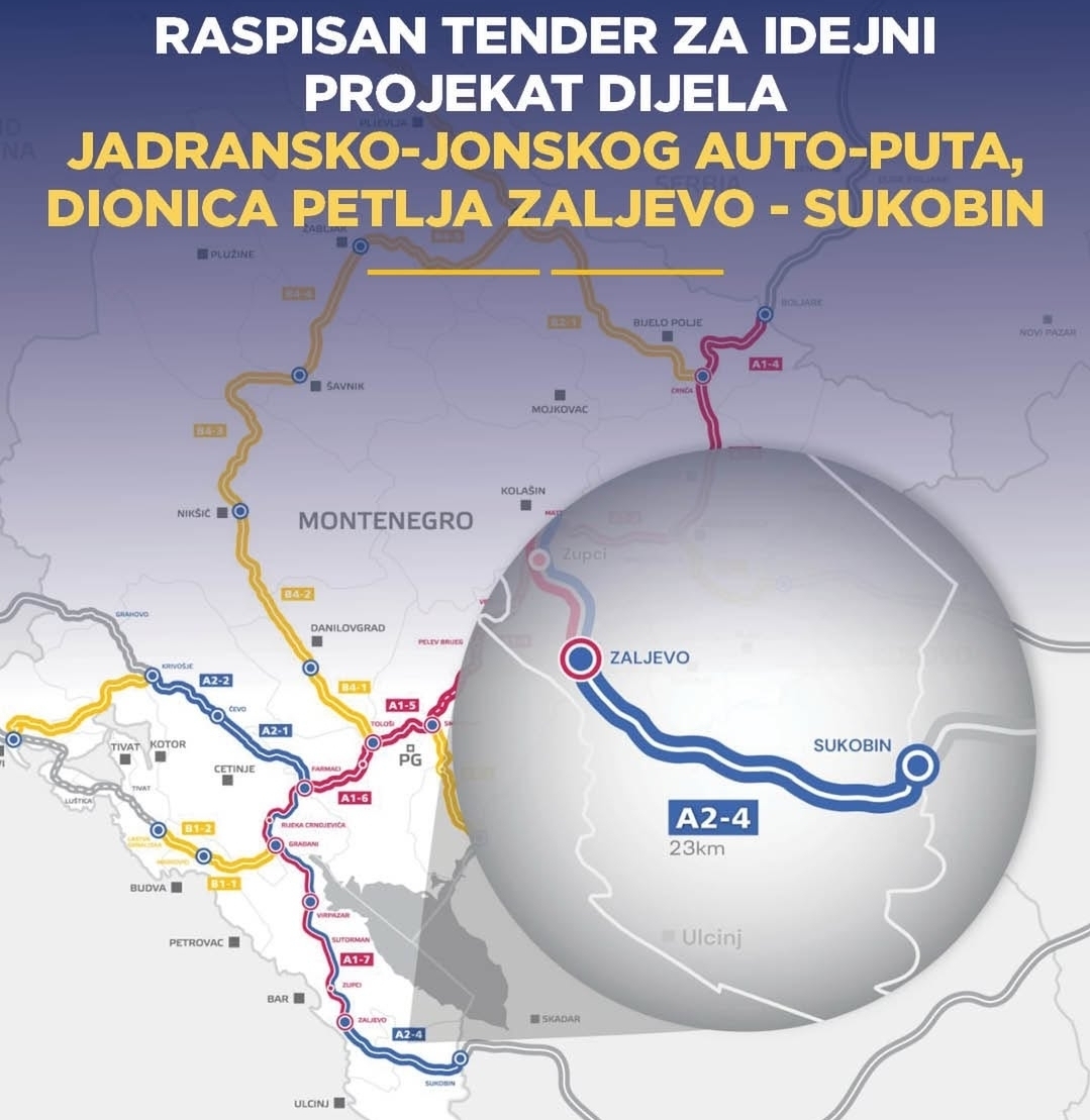 Raspisan tender za projekat dijela Jadransko-jonskog auto-puta: Vrijednost 2,6 miliona eura